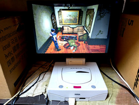 Sega Saturn White Console Power Memory BioHazard  Box Manual Japan