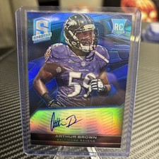 2013 Panini Spectra - Rookie Autographs Arthur Brown #106 Blue /99 (AU, RC)