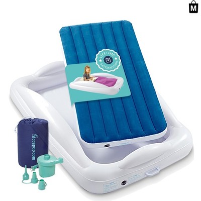 Travel-Friendly Inflatable Kids Bed with Safety Bumpers & Electric Pump Included