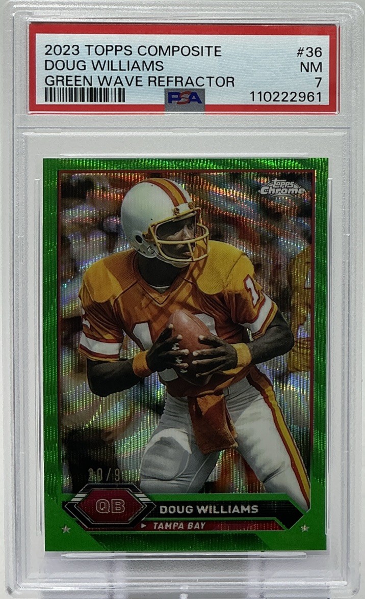 Doug Williams PSA 7 -2023 Topps Chrome Composite ‘Green Wave’ /99 -Buccaneers