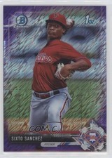 2017 Bowman Chrome Prospects Purple Shimmer Refractor Sixto Sanchez #BCP210 u0u
