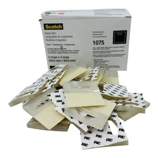 290 Tabs Scotch Hang Tabs Clear Plastic w/ Pressure Sensitive Adhesive 2" x 2"