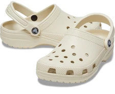 Crocs Classic Clog Unisex Slip On Ultra Light Water-Friendly Sandal-Bone