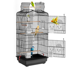 41-inch Open Top Large Parrot Bird Cage, Hanging Bird Cage for Parakeets Finches