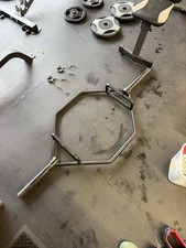 Olympic Hex Trap Bar Deadlift Bar + 2×10kg Plates 2” Weight Plates Heavy Duty