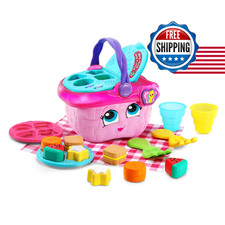 LeapFrog Shapes and Sharing Picnic Basket Frustration Free Packaging , Pink