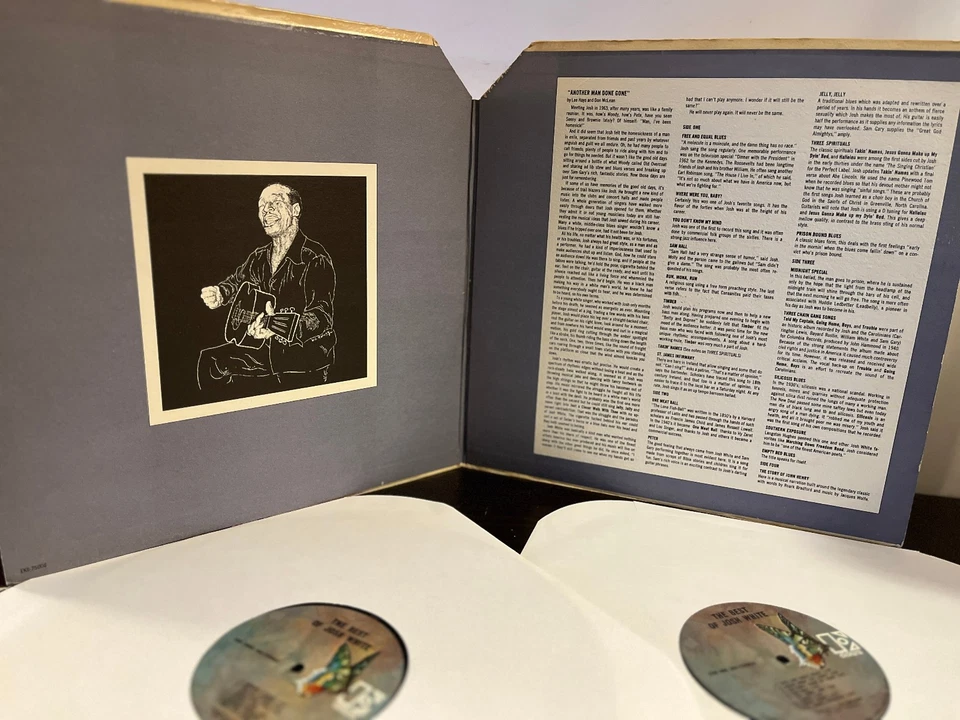 JOSH WHITE - The Best Of (1970) - 12" Vinyl Record 2xLP - VG+ Foto 3 de 4