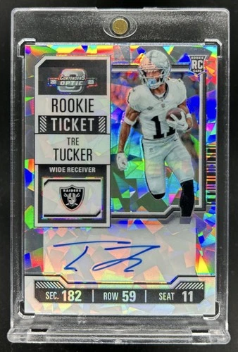 2023 Panini Contenders Optic Tre Tucker RC Cracked Ice Ticket RPS Auto #/22