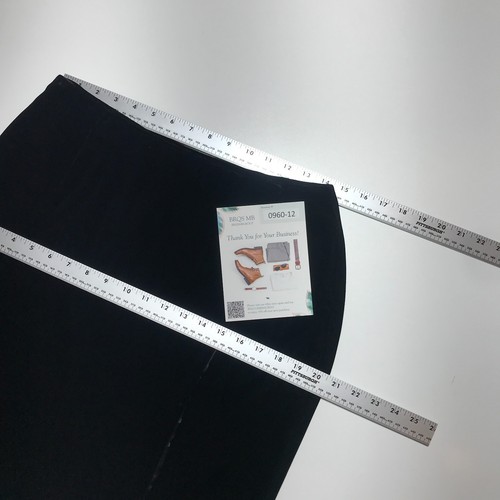 Talbots Dress Pencil Skirt Womens 10 Silk Blend Wrapover Black Suit Separates - Picture 9 of 10