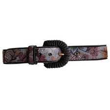 Vintage Tapestry Belt Floral Couch Print Grandma Style Retro Statement Cottage