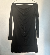 Damen Minikleid Gr. S Schwarz Langarm Carmen-...
