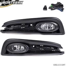 Fit For 2013-2015 Honda Civic Clear Lens Front Fog Lights Lamps w/ Covers+Switch