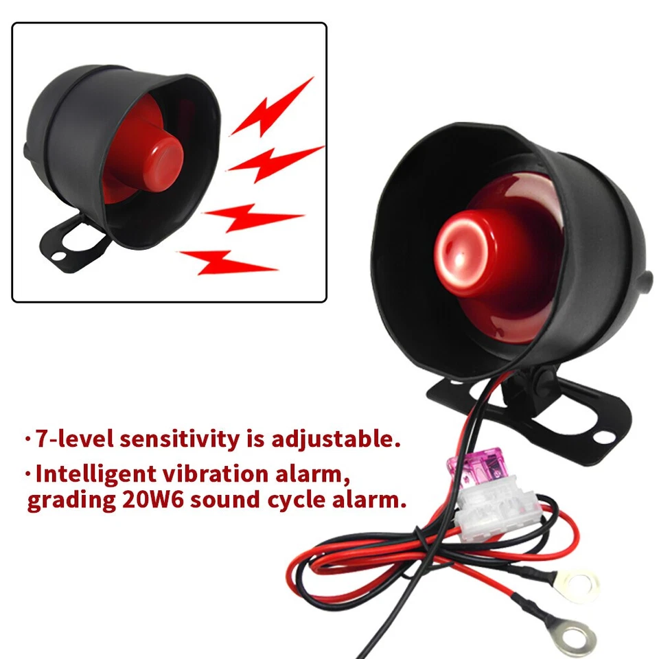 Universal Car Alarm Security System Anti-Theft Burglar with 2 Remote Control - Image 2 of 4