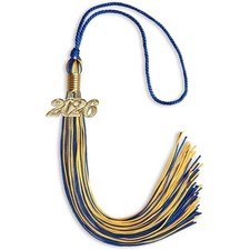 Endea Graduation Royal Blue/Gold Mixed Color Tassel With Gold Date Drop
