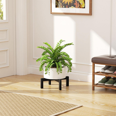 Metal Plant Stand Holder - Single Riser for Indoor/Outdoor Flower Pots, 3.6  in B
