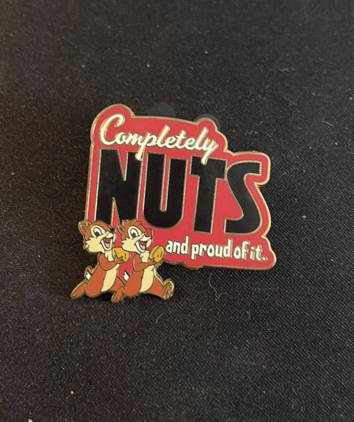 Disney Pin Chip and Dale Completely Nuts And Proud Of It