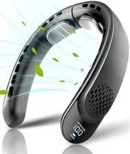 ASNUG Bladeless Neck Fan 4 Turbo Portable 4000 mAh USB Rechargeable - BLACK