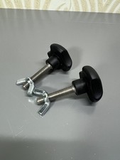 M8 x 40 Lawn Mower Handle Fixing Screws Knobs Universal Stainless Thread Pair of