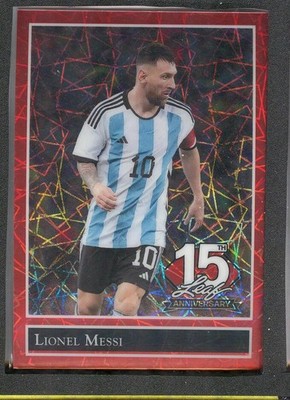 Lionel Messi 92B-105 2025 Leaf 15th Anniv. National Red Lazer 2/3