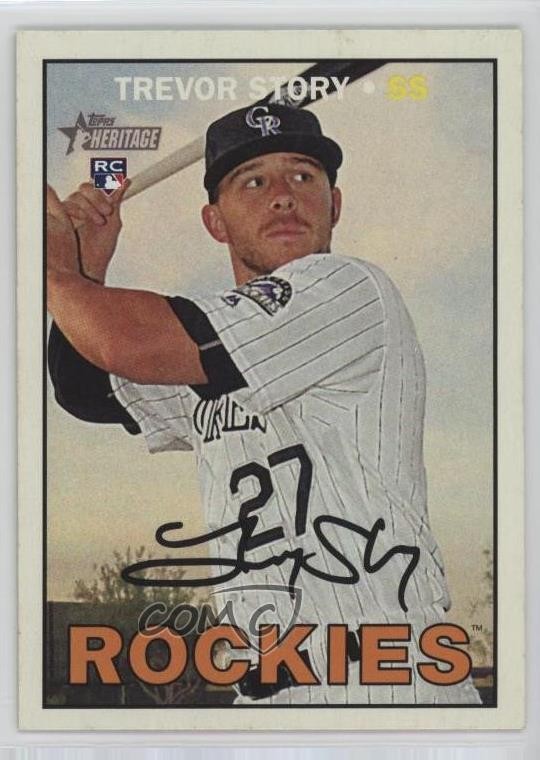 2016 Topps Heritage High Number Short Print Trevor Story #707 0r8o