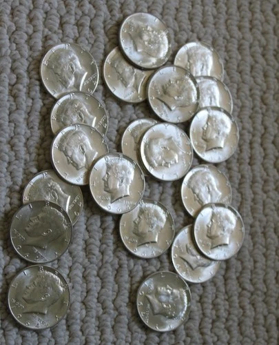 90% Silver 1964 Kennedy Half Dollars GEM Bu - Roll of 20 - $10 Face Value
