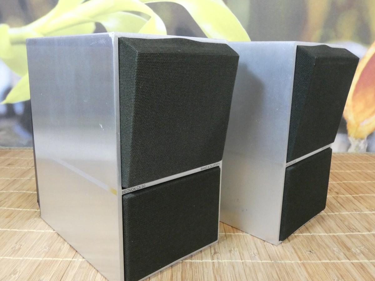 2X BANG & OLUFSEN CX50 VINTAGE SPEAKERS. 2 WAY. ALUMINIUM