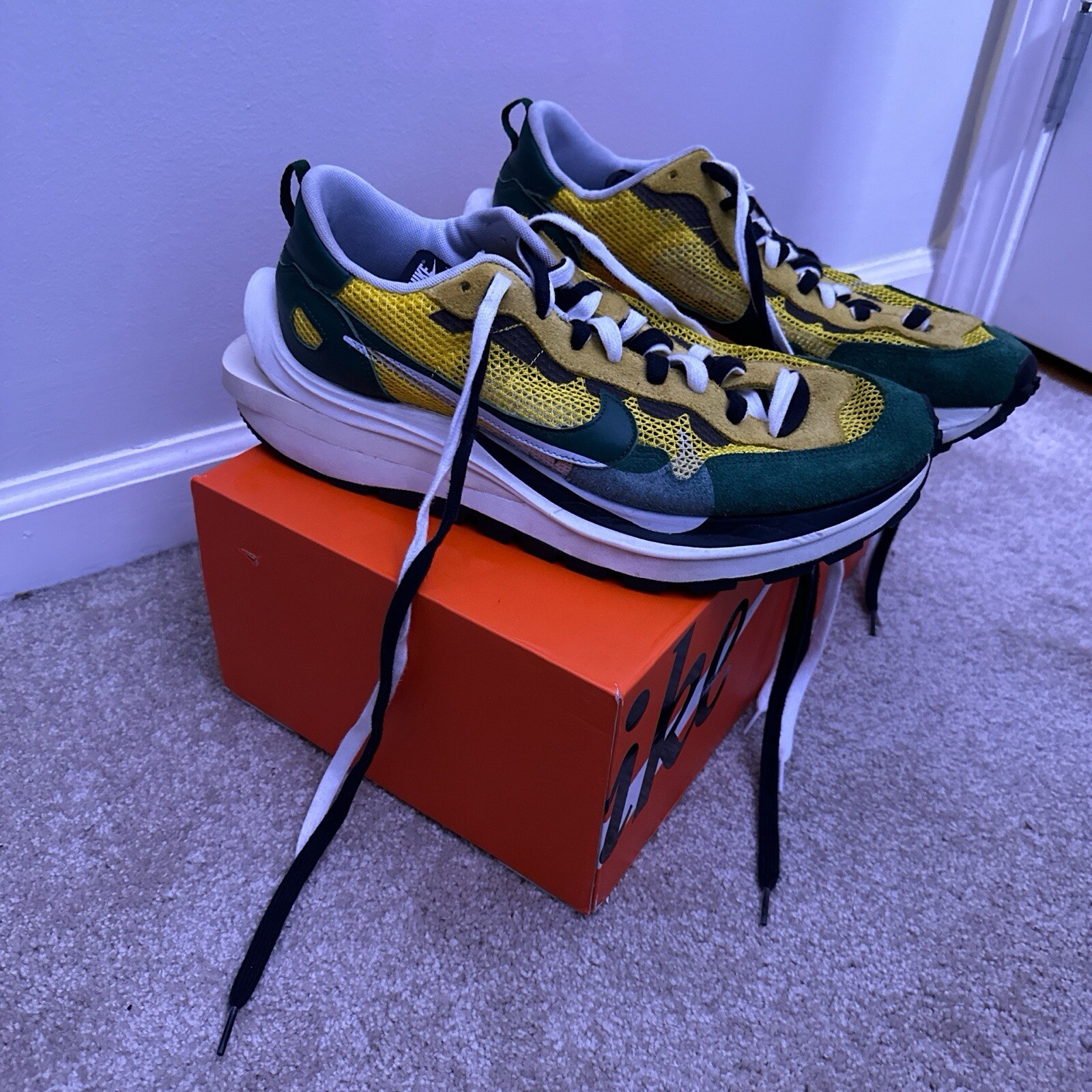 SACAI X NIKE Nike X Sacai (JPN) VaporWaffle: Tour giallo verde gola taglia 14