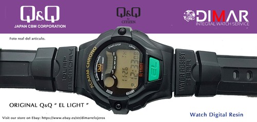 VINTAGE WATCH Q&Q EL LIGHT. 9913 , WR. 5m. LAP MEMORY 10. (M102 002) - Imagen 4 de 6