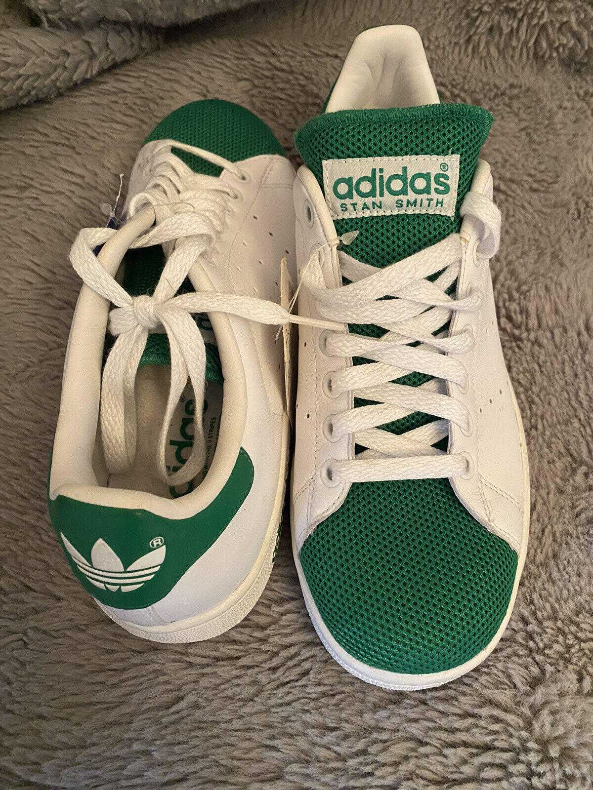 RARE VINTAGE 2005 STAN SMITH WHITE/GREEN TOE/TONGUE SNEAKERS SZ 9.5 US M | eBay