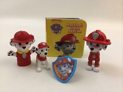 Paw Patrol Marshall Figures with Board Book Marshall To The Rescue 5pc