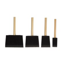 Foam Brushes Thick Sponge Wooden Handle 1" 2" 3" 4' Various Packs Amtech