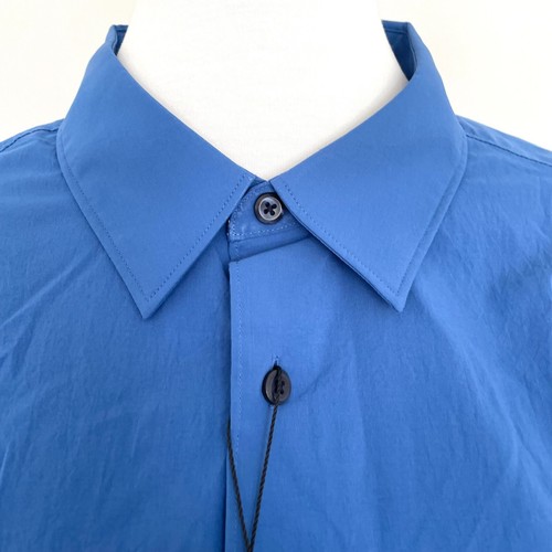 Calvin Klein Tech Poplin Easy Dress Shirt Mens M Royal Lagoon Long Sleeve New - Picture 2 of 11