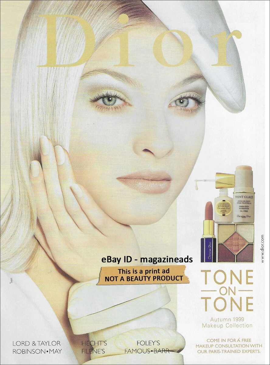 vintage DIOR Beauté 1 Page IMPRIMÉ AD 1999 KRISTINA SEMENOVSKAIA beau visage