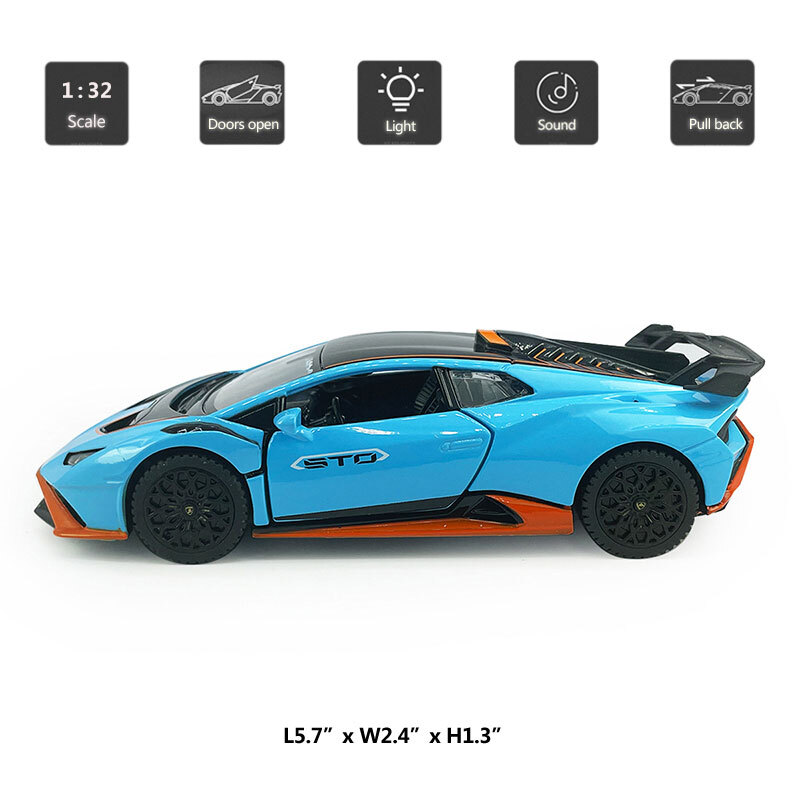 1:32 Lamborghini Hurncan STO Model Car Diecast Toy Cars Boys Toys