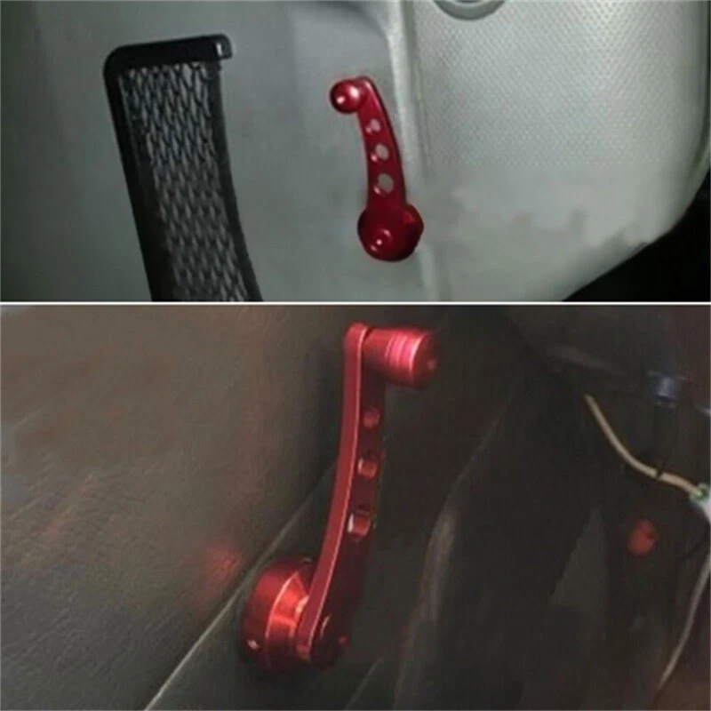 For 1979-1995 Toyota Pickup Car Truck Inside Left Right Window Crank Handle Red - Image 3 of 4