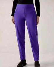 ATHLETA Brooklyn Lined Pants Womens 4 Purple Blue Pull On Ankle Athleisure NWT