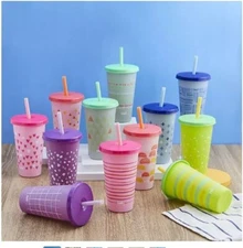 Zak Designs 25-oz. Color-Changing Tumbler 12-Pack Set Reusable Plastic