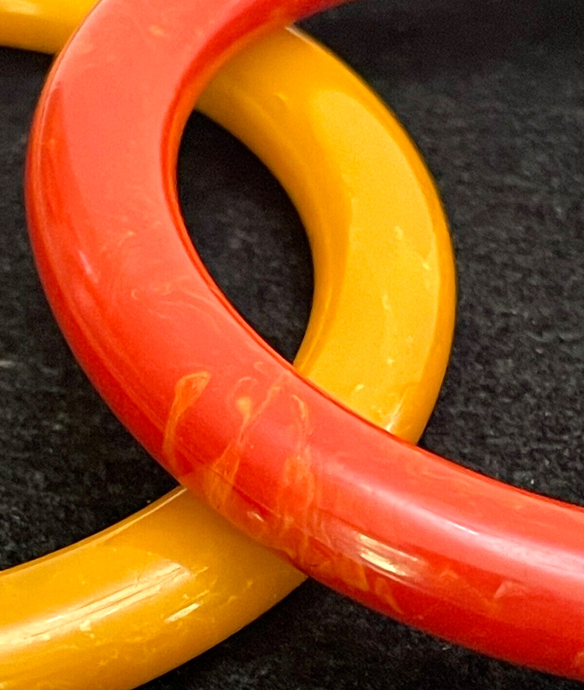 Butterscotch Orange Bakelite Bangle Bracelet Lot … - image 3