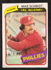1980 Topps Baseball Card #270 Mike Schmidt NL All Star 3rd Base CF