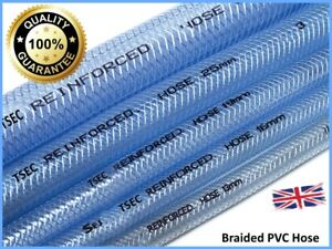 Pipe Tube Water PVC HOSE Clear Flexible Reinforced Braided Food Grade OIL