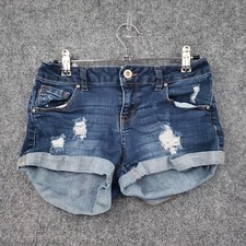 Wax Jean Shorts Womens S Small Blue Hot Pants...