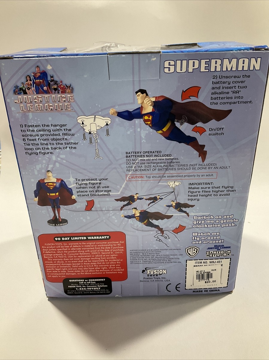 Flying Superman Justice League Animated Series Open Box Fusion