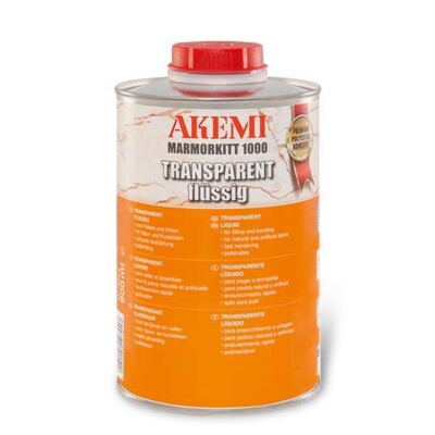 Akemi Marmorkitt 1000 Transparent flüssig 900ml dünnflüssiger Steinkleber 10701