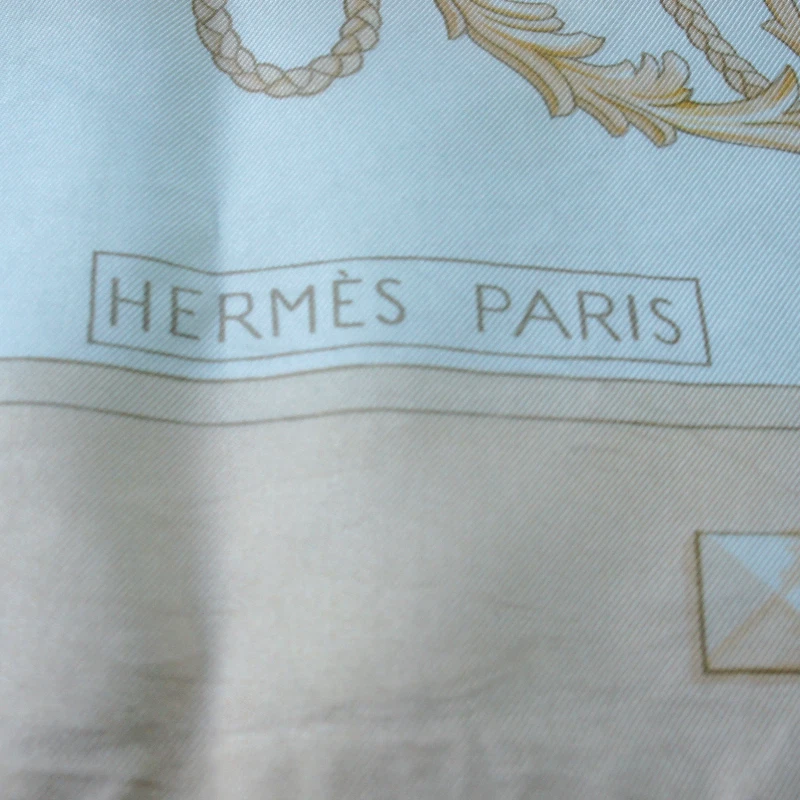 Bufanda de seda sarga vintage HERMÈS "Les Clefs" de Caty Latham en 1965 RARA 34" pulgadas Foto 3 de 4