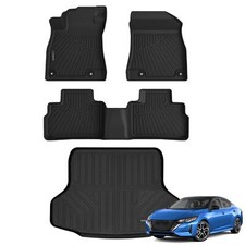 All Weather Floor Mats Cargo Mat Fit for Nissan Sentra 2020-2025 TPE Liners S...