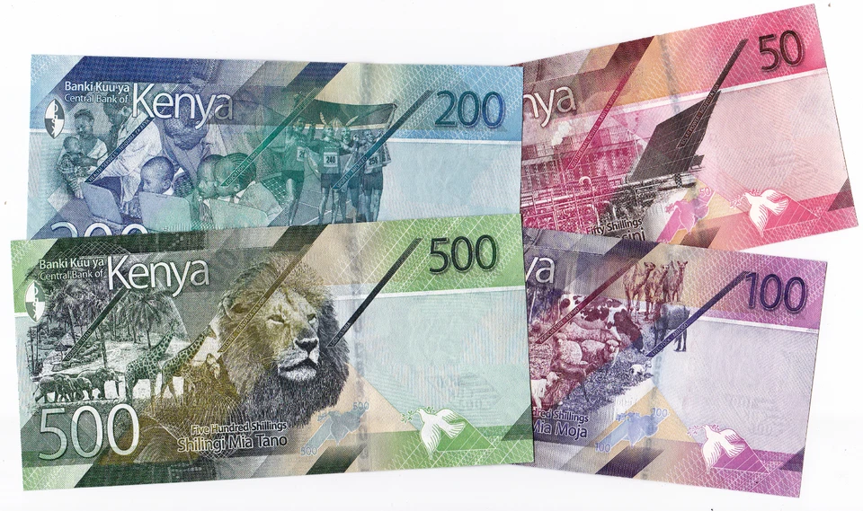 Mazuma *F2058 Kenya 2019 50,100,200 & 500 Shilingi 2019 Last 2 Number xxxx10 UNC - Image 2 of 2