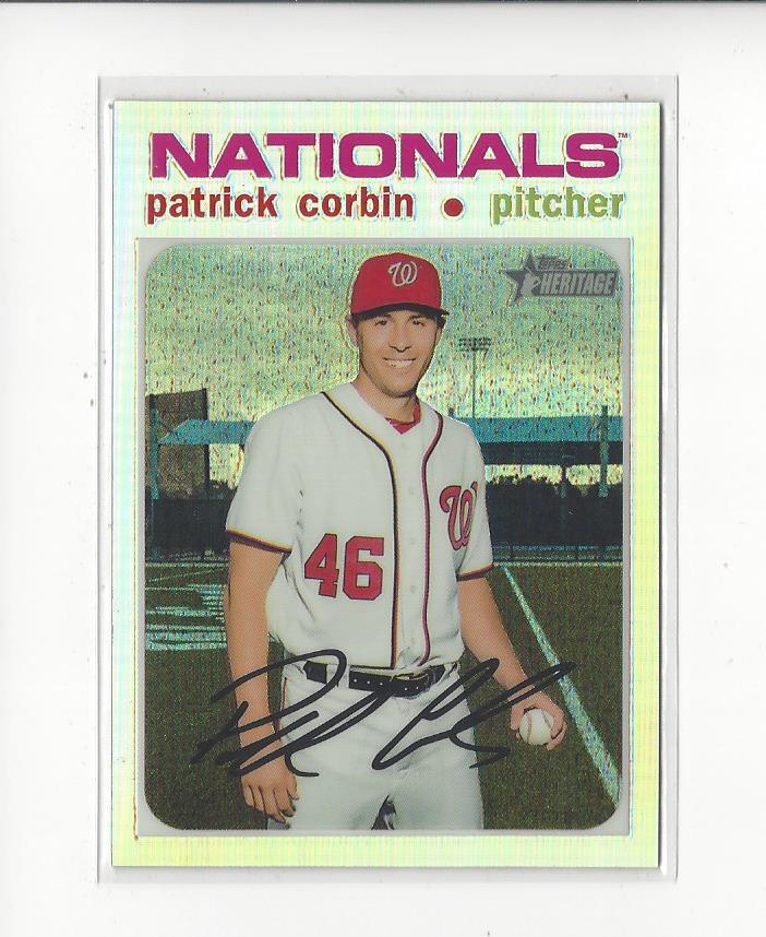 2020 Topps Heritage Chrome Refractor #THC230 Patrick Corbin Nationals /571