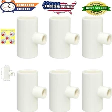 Easy-to-Install Chicken Waterer Tee Fittings - Pack of 6 PVC Accessories