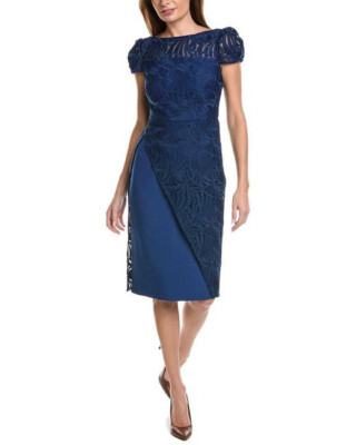 Kay Unger Zelda Lace Midi Dress Sz 8 $328 *1135 | eBay