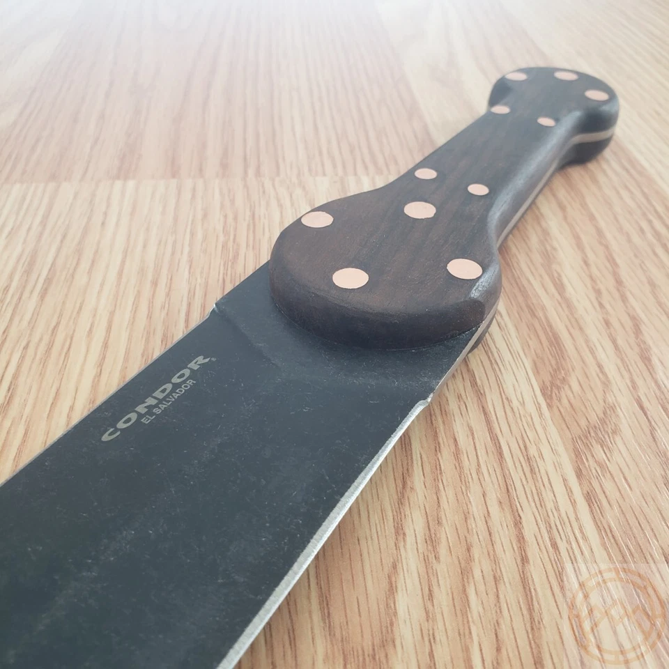 Cuchillo fijo Condor Trade Dag 8" doble filo 1095HC hoja de acero mango de nogal Foto 4 de 4